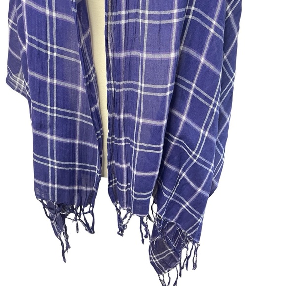 PASHMINA Purple & White Plaid - Picture 3 of 6
